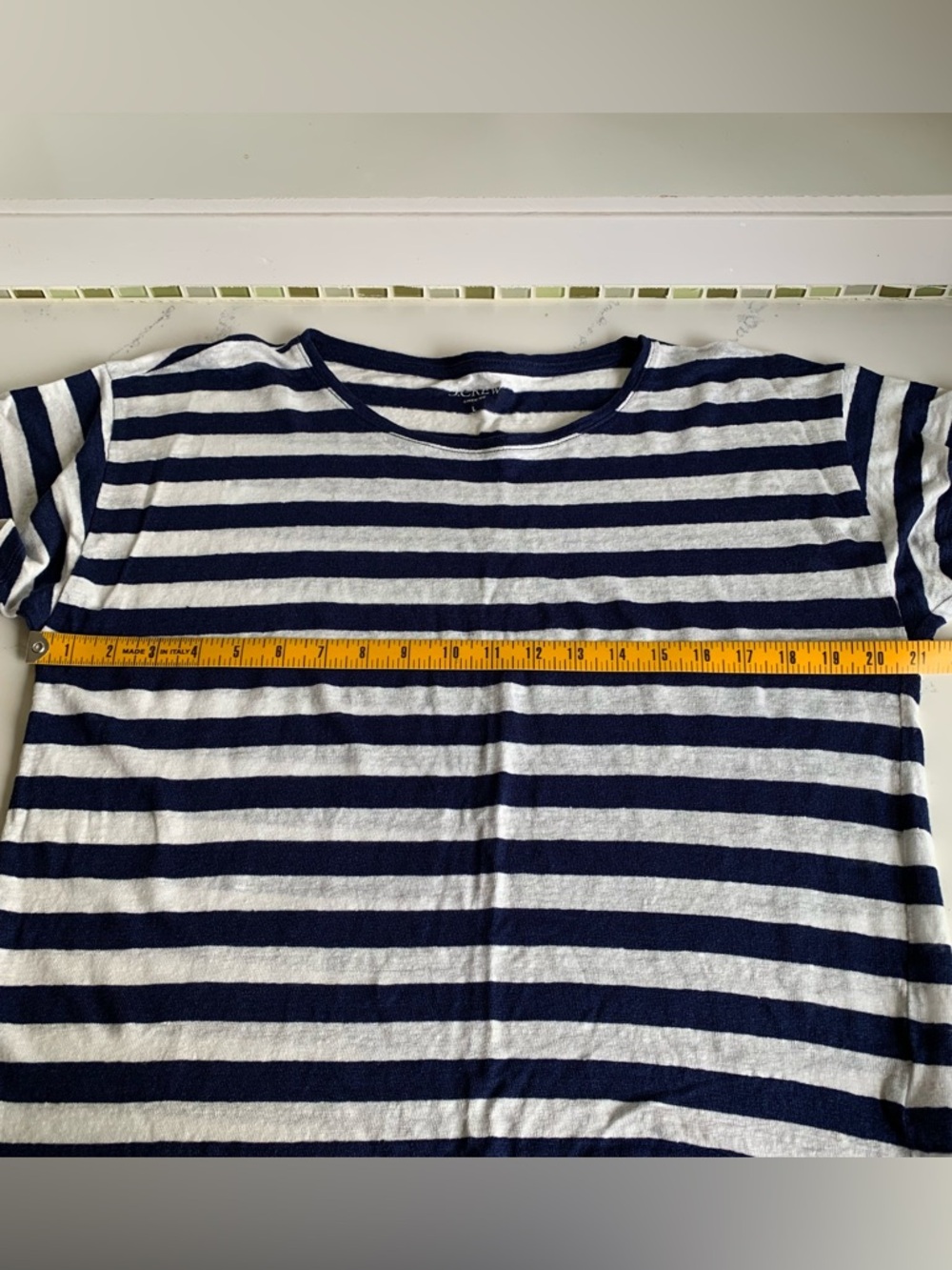 JCrew striped linen t-shirt-L - Picture 8 of 9